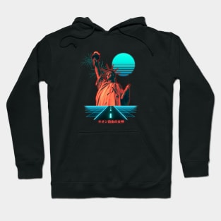 Lady Liberty Statue Vaporwave Aesthetic Hoodie